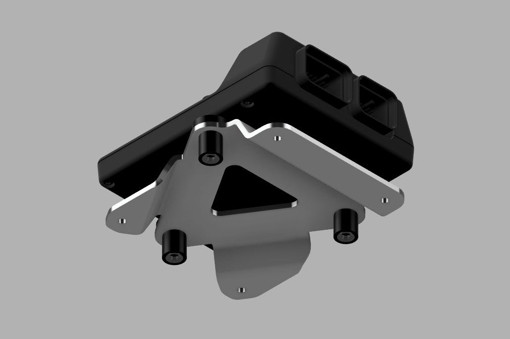 a motec m130 ecu mounted on this bracket 